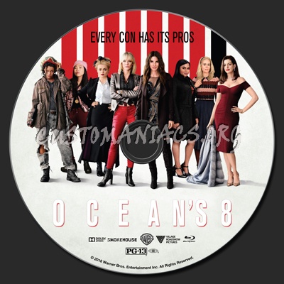 Ocean's 8 blu-ray label