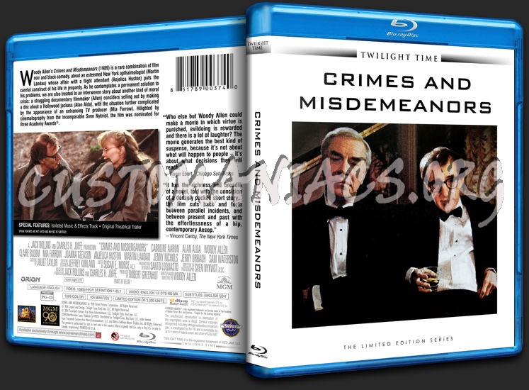 Crimes and Misdemeanors blu-ray cover