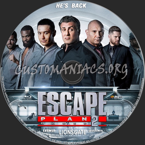 Escape Plan 2 Hades blu-ray label