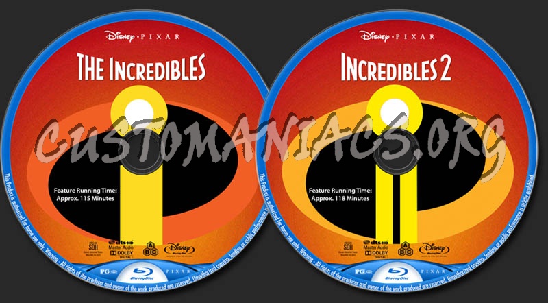 The Incredibles Collection blu-ray label