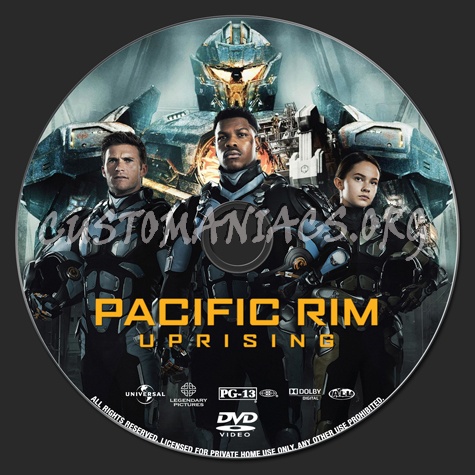 Pacific Rim Uprising dvd label