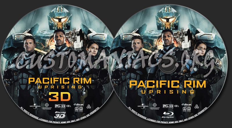 Pacific Rim Uprising (2D+3D) blu-ray label