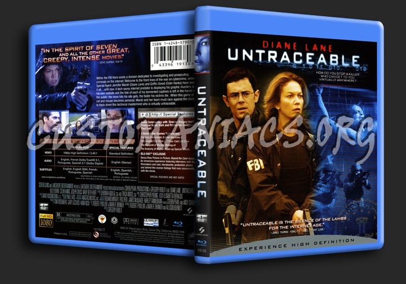 Untraceable blu-ray cover