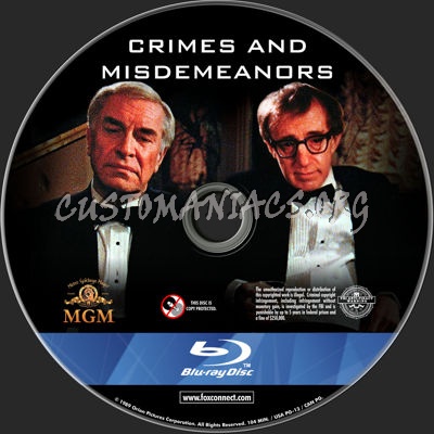 Crimes and Misdemeanors blu-ray label
