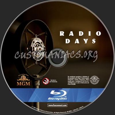 Radio Days blu-ray label