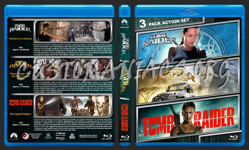 Tomb Raider Triple Feature blu-ray cover