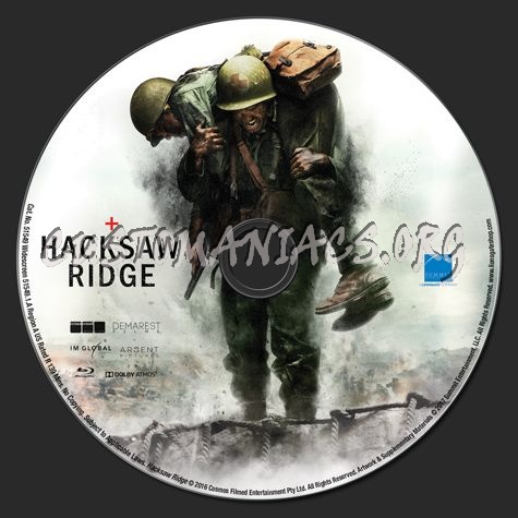 Hacksaw Ridge dvd label