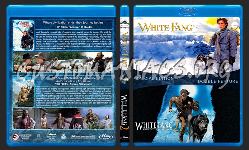 White Fang Double Feature blu-ray cover