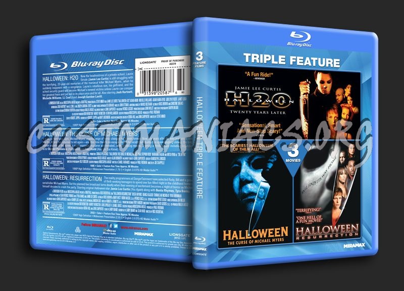 Halloween Triple Feature blu-ray cover