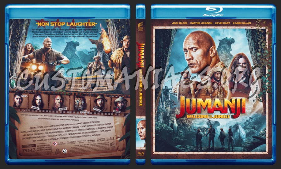 Jumanji: Welcome to the Jungle blu-ray cover