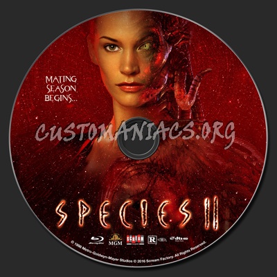 Species II blu-ray label