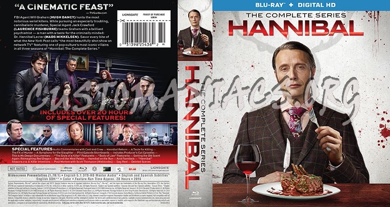 Hannibal the Complete Series blu-ray cover