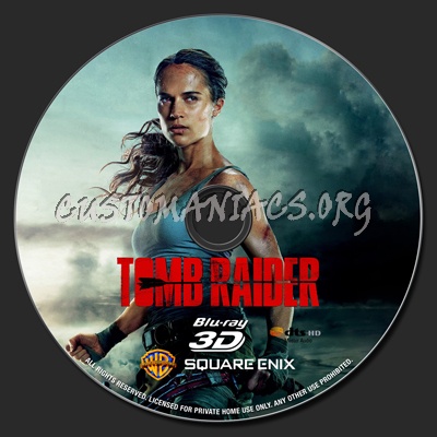 Tomb Raider 2018 3d Bluray blu-ray label