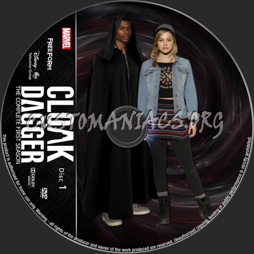 Cloak & Dagger Season 1 dvd label