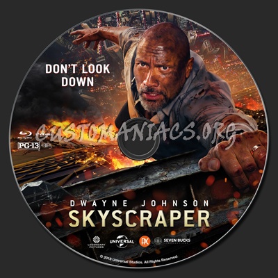 Skyscraper 2D & 3D blu-ray label