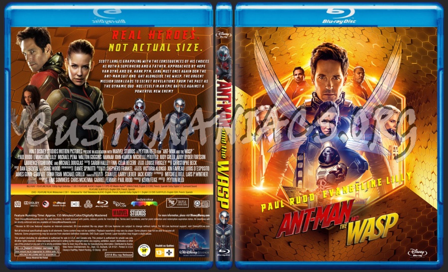 Ant Man And The Wasp 18 Blu Ray Cover Dvd Covers Labels By Customaniacs Id Free Download Highres Blu Ray Cover