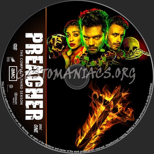 Preacher Season 3 dvd label