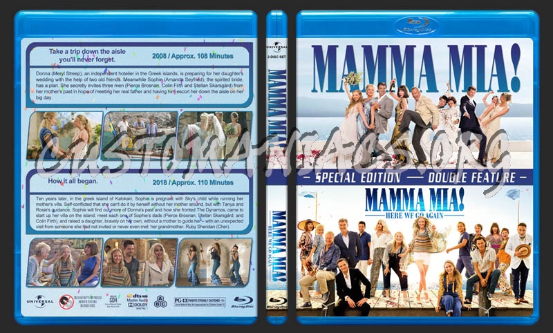 Mamma Mia Double Feature blu-ray cover