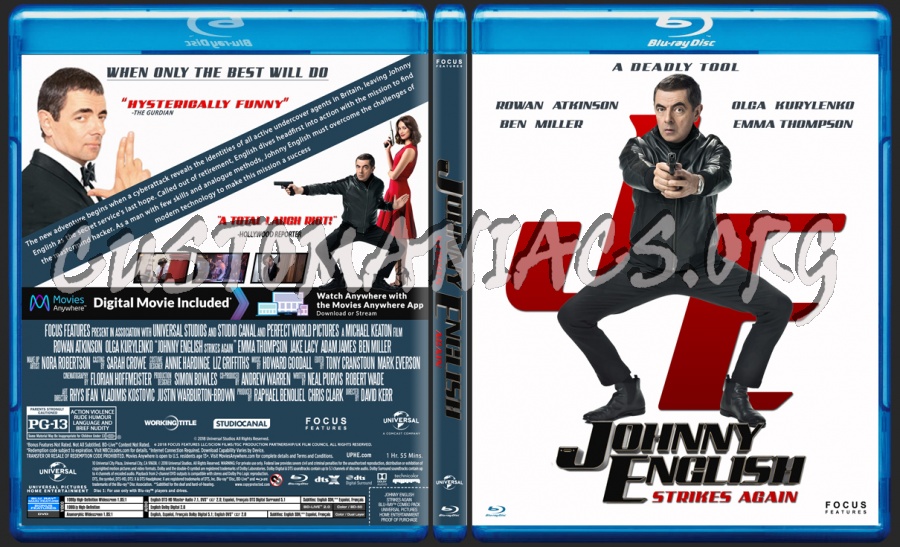 Johnny English Strikes Again blu-ray cover