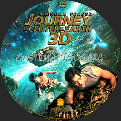 Journey to the Center of the Earth 3D dvd label