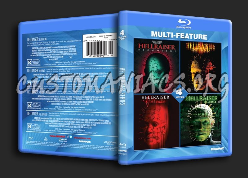Hellraiser 4-Film Collection blu-ray cover