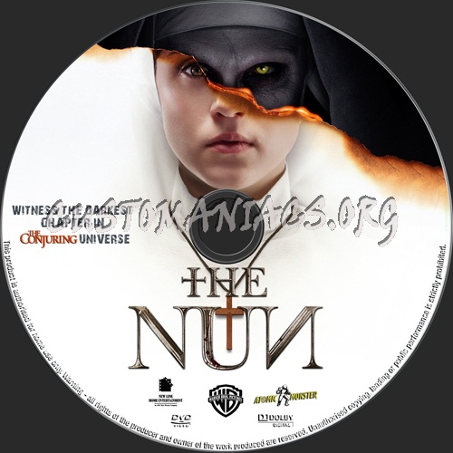 The Nun 2018 dvd label