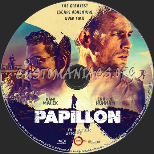 Papillon 2018 blu-ray label