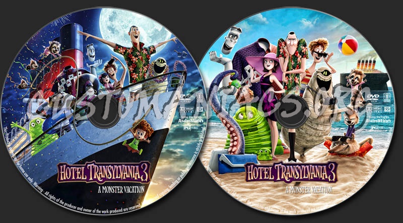 Hotel Transylvania 3: A Monster Vacation dvd label