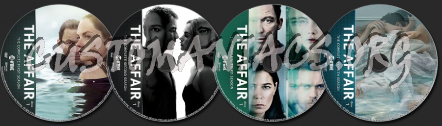 The Affair Seasons 1-4 dvd label