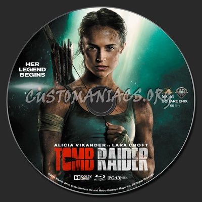 Tomb Raider (2018) 2D & 3D blu-ray label
