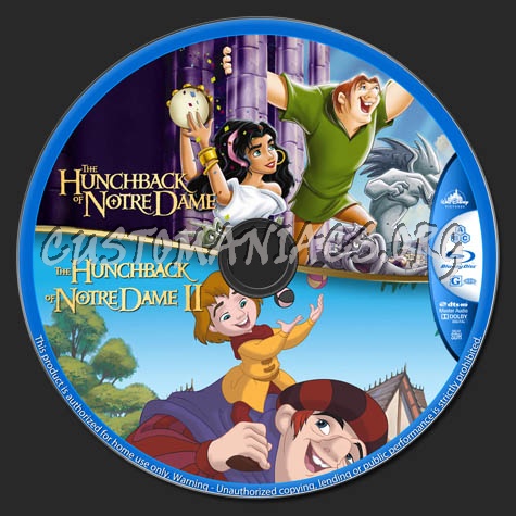 The Hunchback of Notre Dame Double Feature blu-ray label