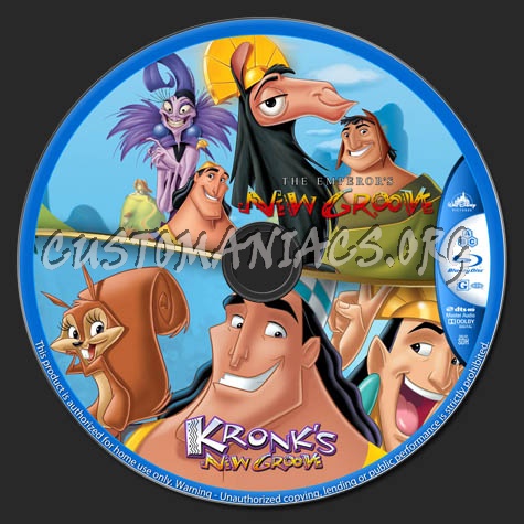 The Emperors New Groove / Kronks New Groove Double Feature blu-ray label