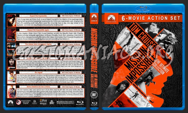 Mission: Impossible Collection (6) blu-ray cover