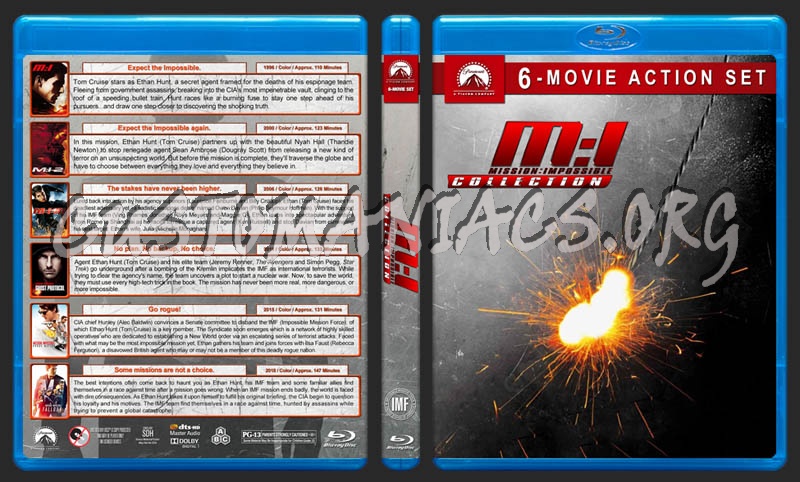 Mission: Impossible Collection (6) blu-ray cover