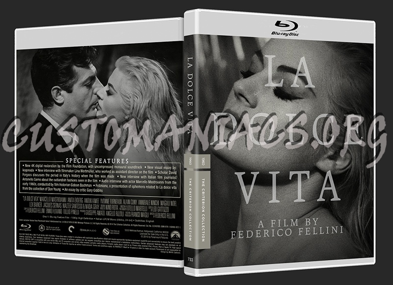 733 - La Dolce Vita blu-ray cover