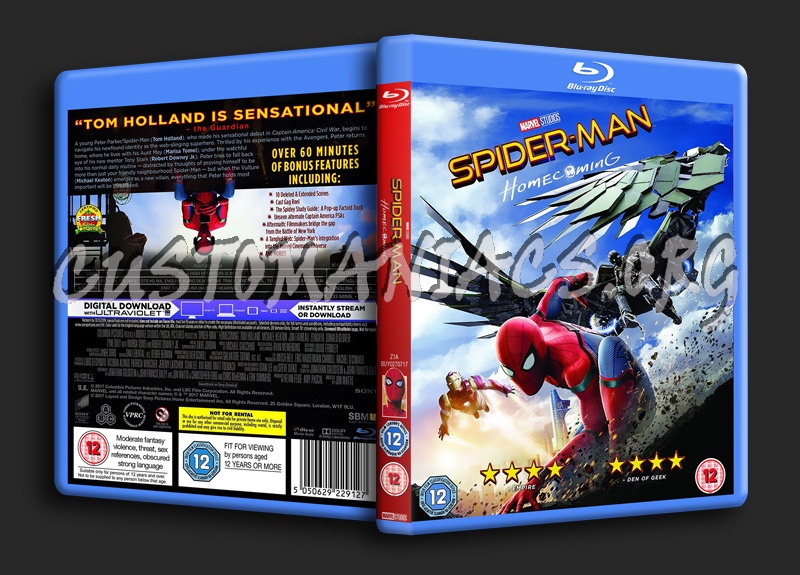 Spider-Man Homecoming blu-ray cover
