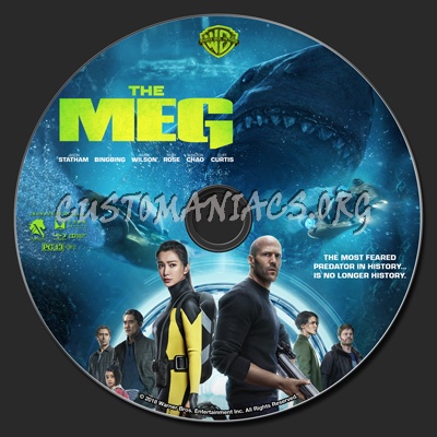 The Meg (2D & 3D) blu-ray label