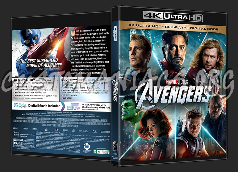 Avengers, The (2D/3D/4K) blu-ray cover