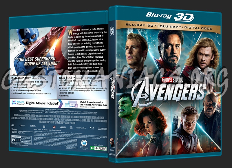 Avengers, The (2D/3D/4K) blu-ray cover