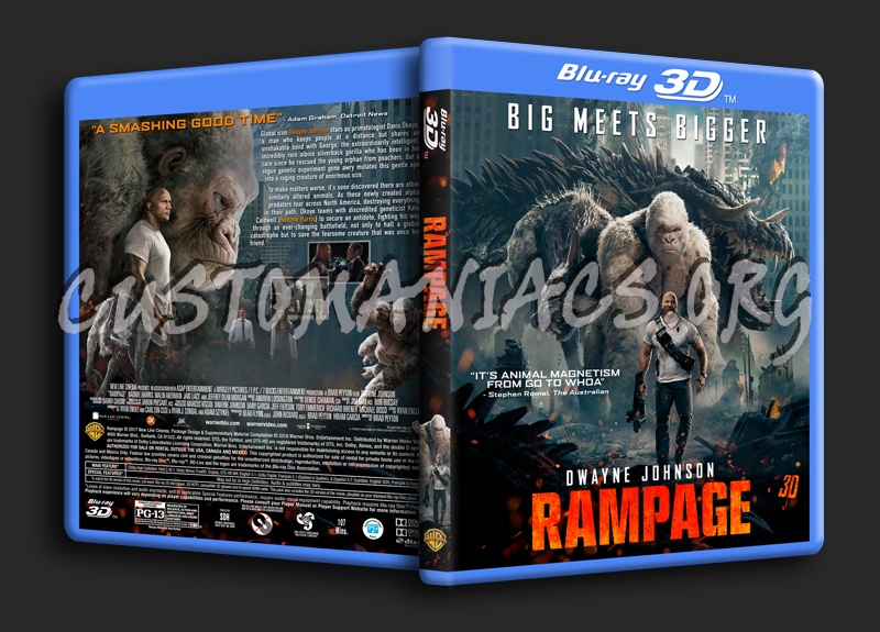 Rampage (2018) 3D dvd cover