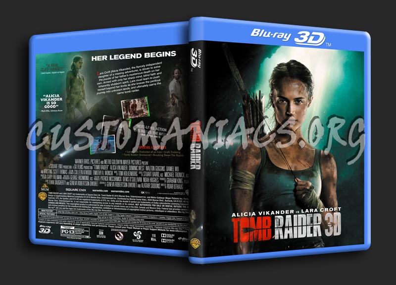 Tomb Raider (2018) 3D dvd cover