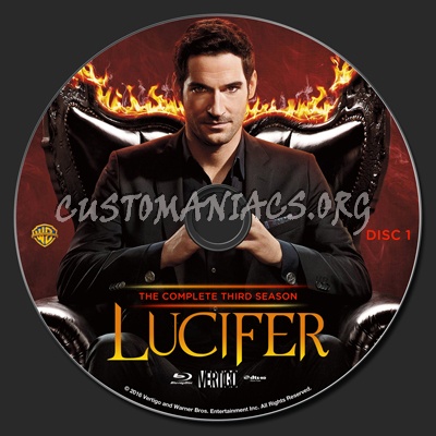 Lucifer Season 3 blu-ray label