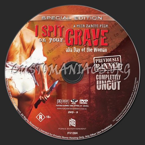 I Spit on Your Grave (1978) dvd label