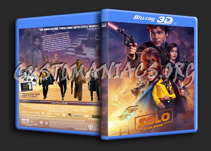 Solo: A Star Wars Story 3D dvd cover
