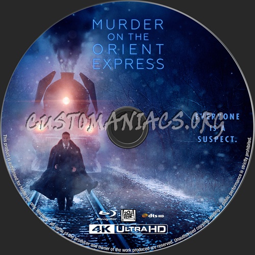 Murder on the Orient Express (4K UHD) blu-ray label