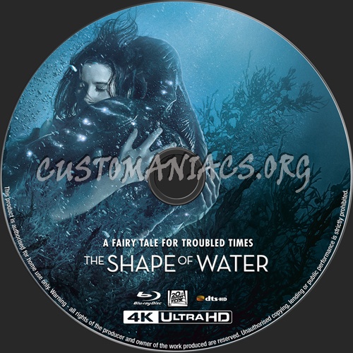 The Shape of Water (4K UHD) blu-ray label