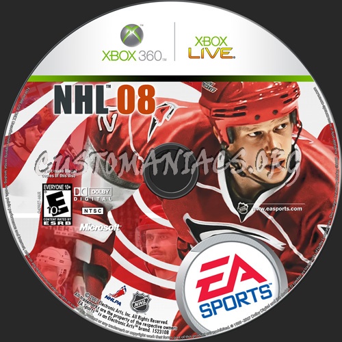 Nhl 08 dvd label