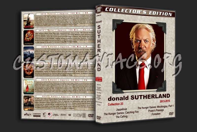 Donald Sutherland Film Collection - Set 23 (2013-2015) dvd cover