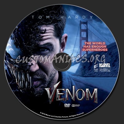 Venom (2018) dvd label