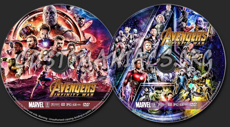 Avengers: Infinity War dvd label